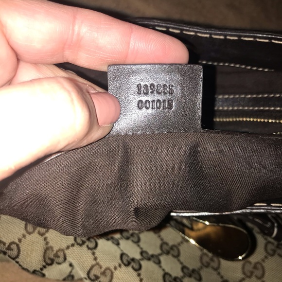 ♥️💖♥️Authentic GUCCI hobo bag . Brown Leather and Canvas . - Picture 6 of 17